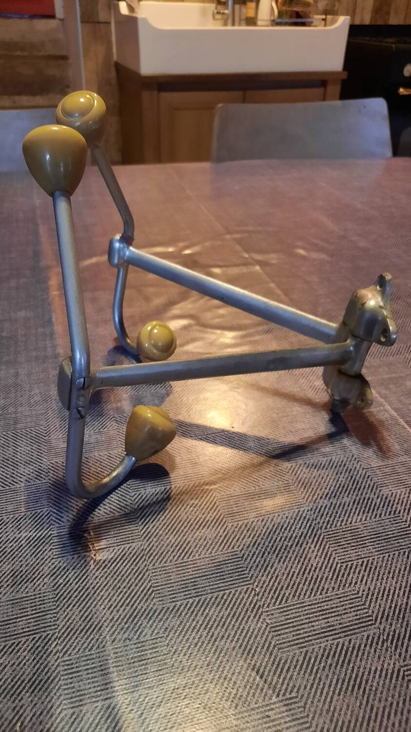 Wall coat rack with 2 hooks