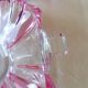 Small pink and transparent crystal cup with two earpieces
