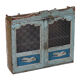 Blue wood wall display case