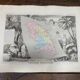 Old illustrated map of French colonies Martinique.