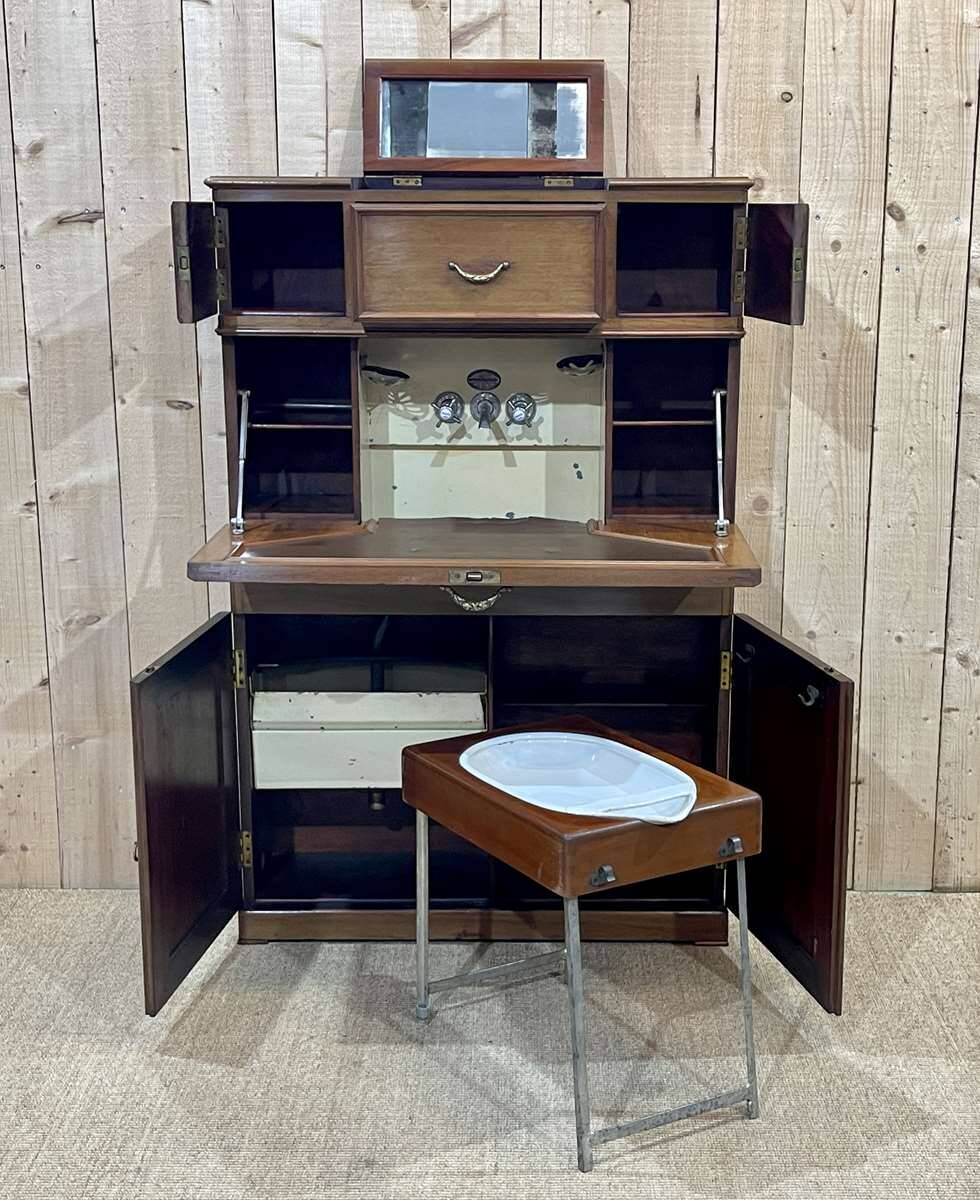1930s mahogany boat cabin toilet furniture