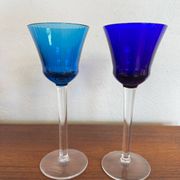 Verres à vin colorés en cristal Saint Louis