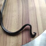 Set of 2 vintage wrought iron coat hooks / gallows / plant holders
