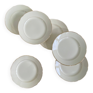 6 assiettes plates faïence - villeroy boch