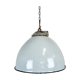 Industrial Grey Enamel Factory Lamp with Cast Iron Top from Zaos, 1960