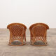 French bohemian set of 2 bamboo chairs from the 1960