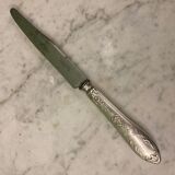 6 silver-plated dessert knives by SFAM and Rumèbe in the Louis XVI style from Narbonne.