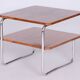 Bauhaus Side Table in Caucasian Walnut and Chrome-Plated Steel, 1930s