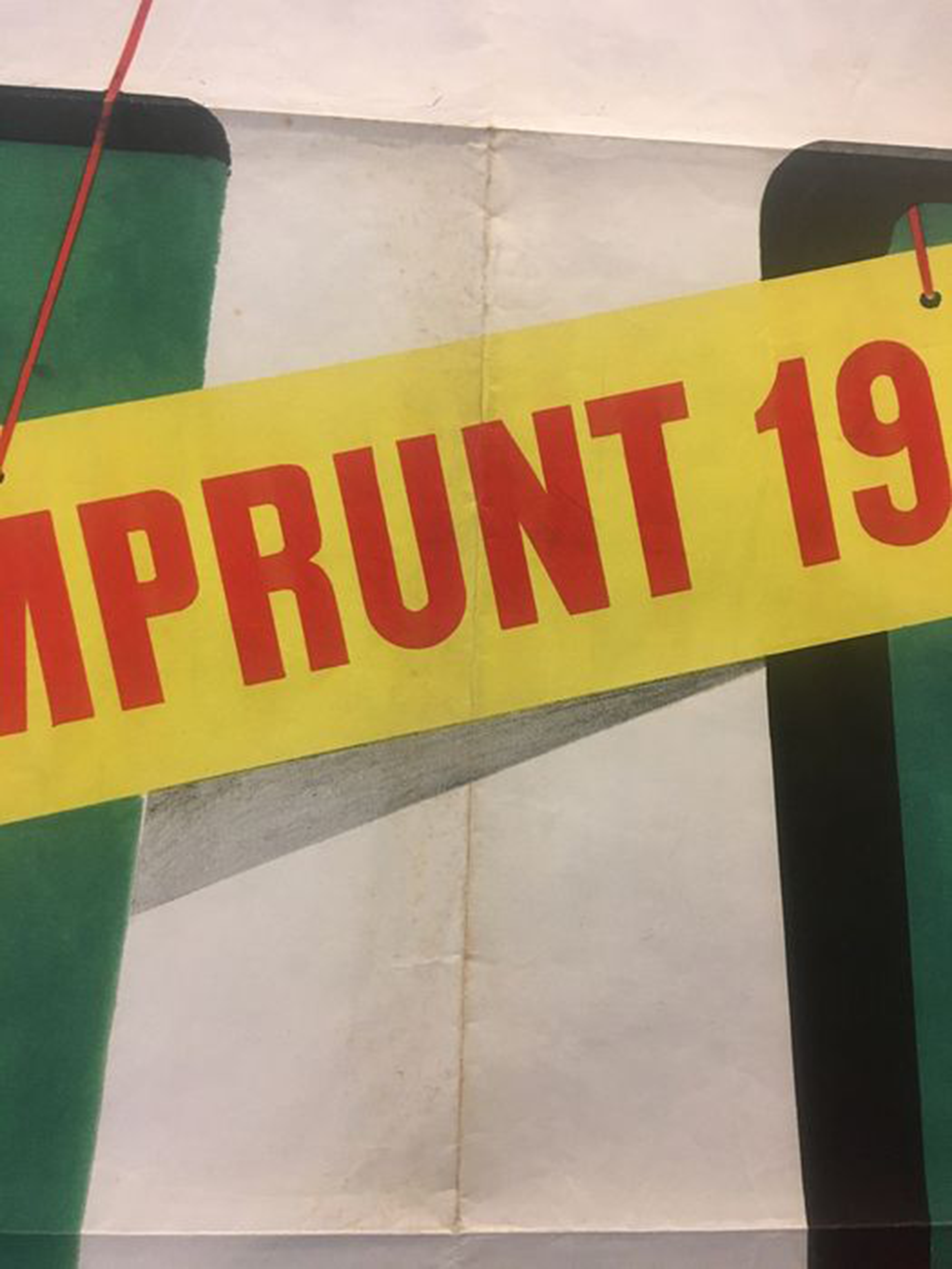 Affiche originale emprunt autoroute 1963 René Ravo