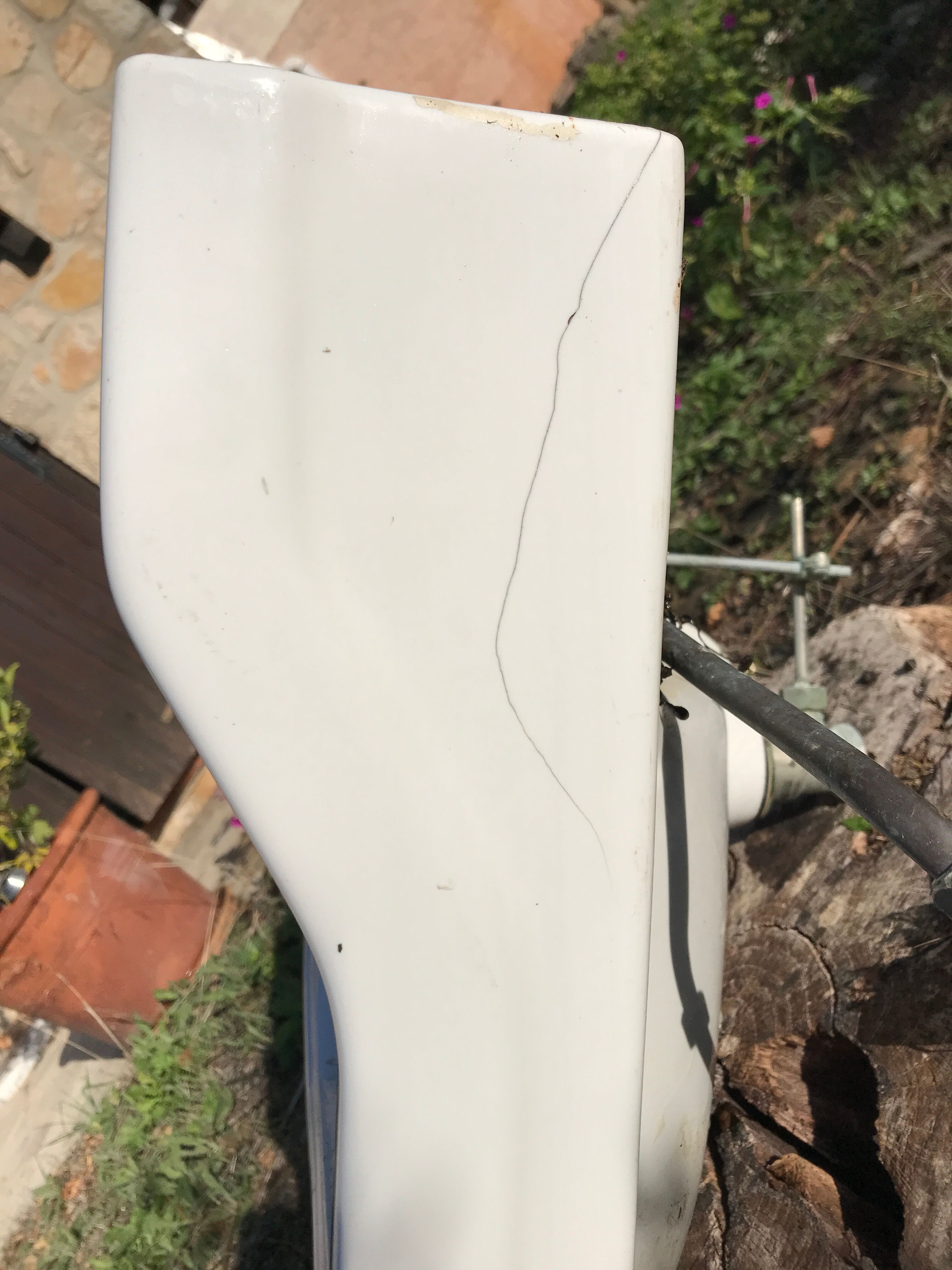 Old ceramic washbasin