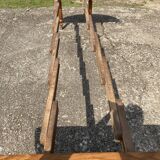 Oval solid oak table with 4 extensions