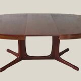 Oval extendable table designed 1960 Baumann style
