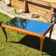 Coffee table exotic wood and glass 50s