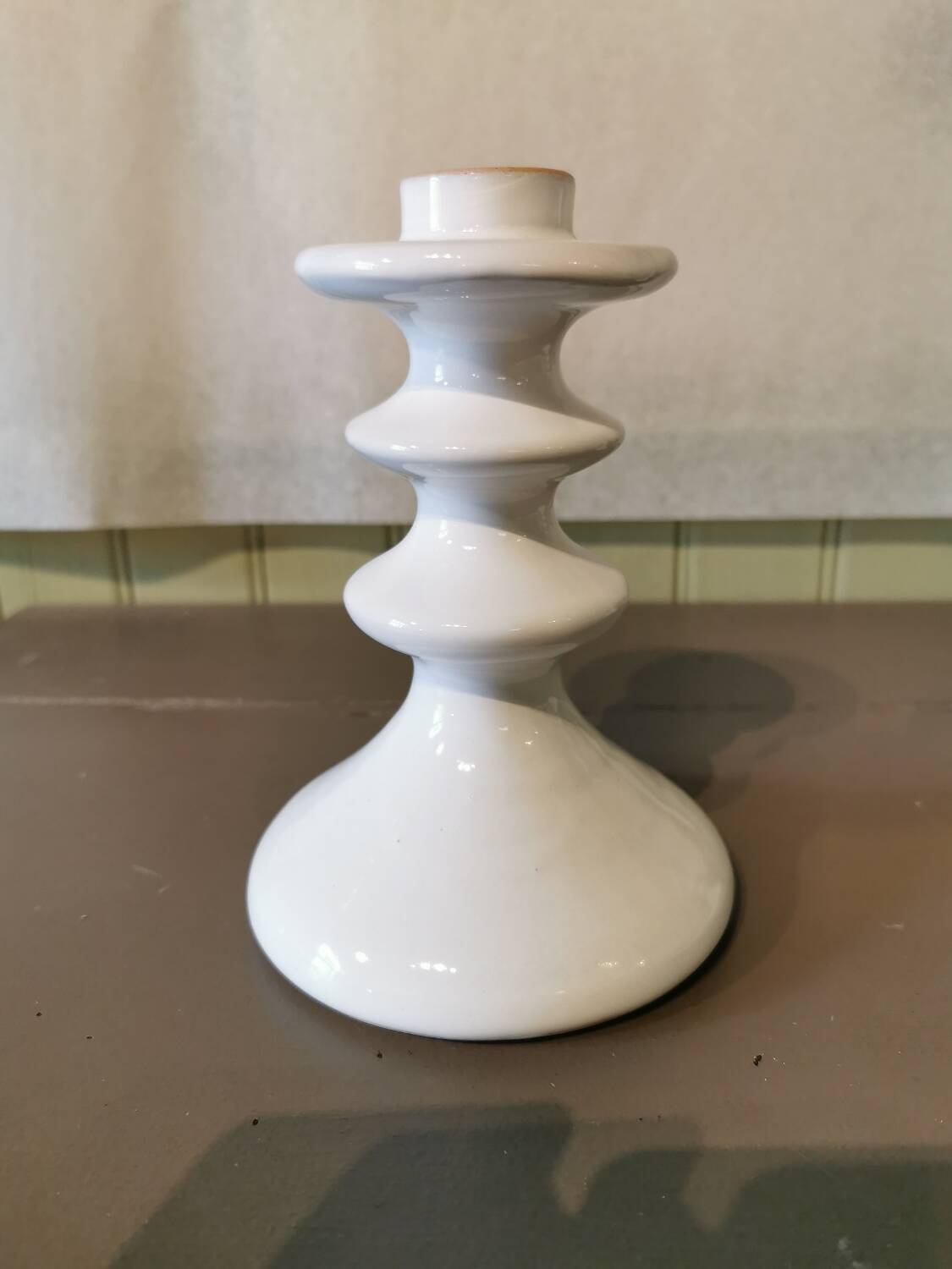 Pair of artisanal ceramic candlesticks Morocco