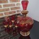 Set of 7 Art Deco glasses and carafe, Verrerie de Monaco Monte Carlo