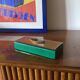 Green glass Jewelry Box, Italy 1980s