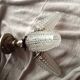 Vintage brass wall/ceiling light with 3 arms / moulded glass