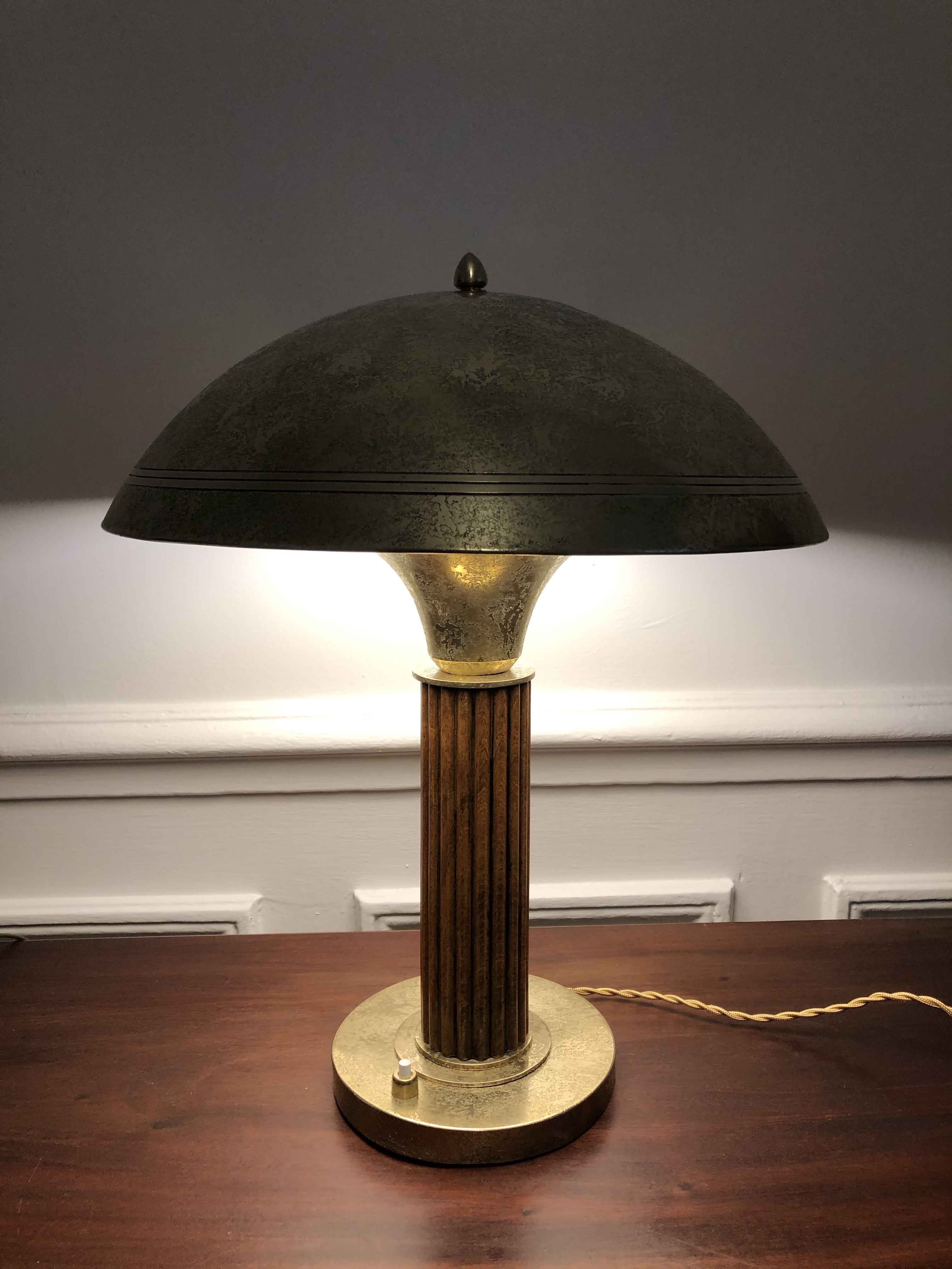 Genet & Michon manufacture office mushroom lamp - 1930