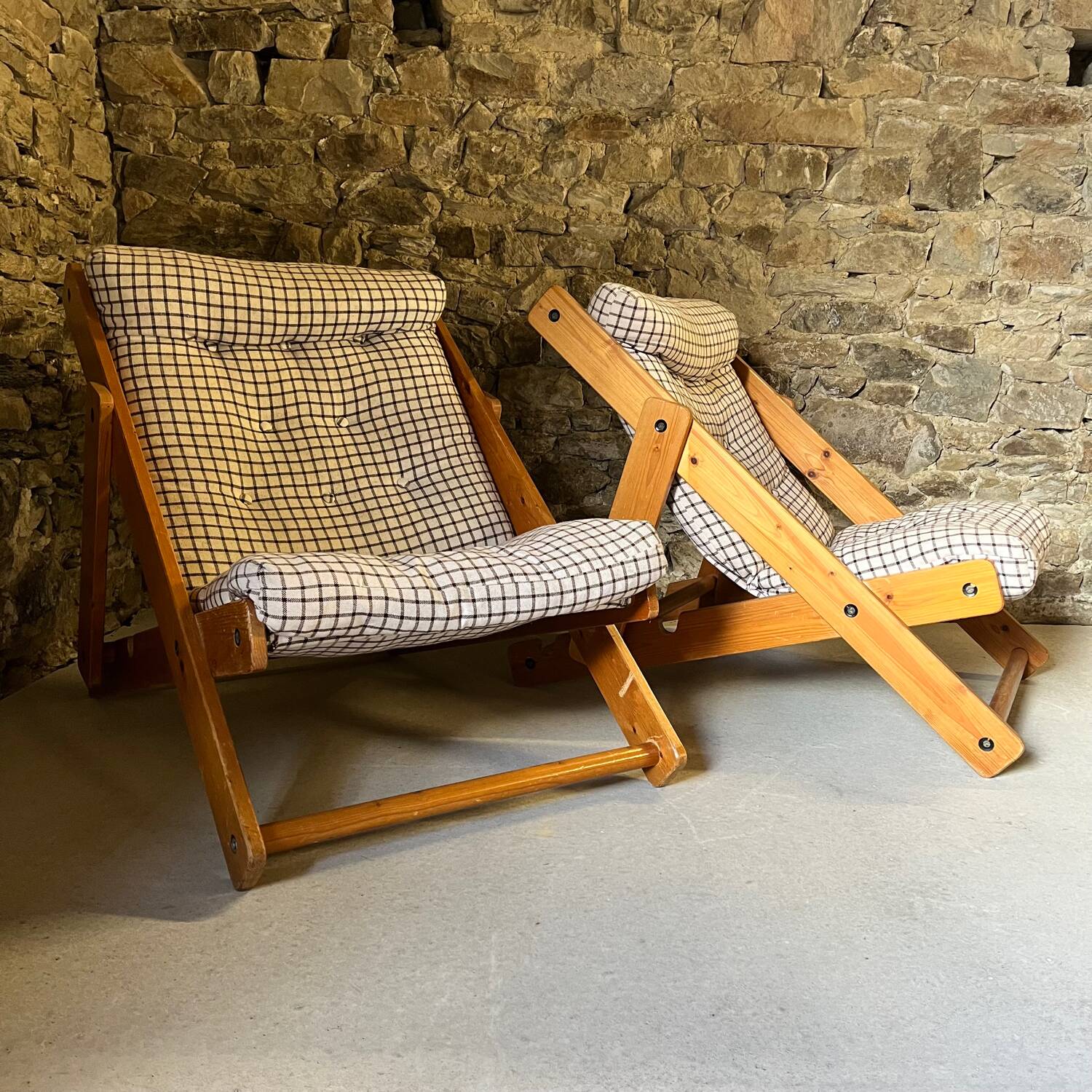 Pair of Kon Tiki armchairs by Gillis Lundgren for Ikea