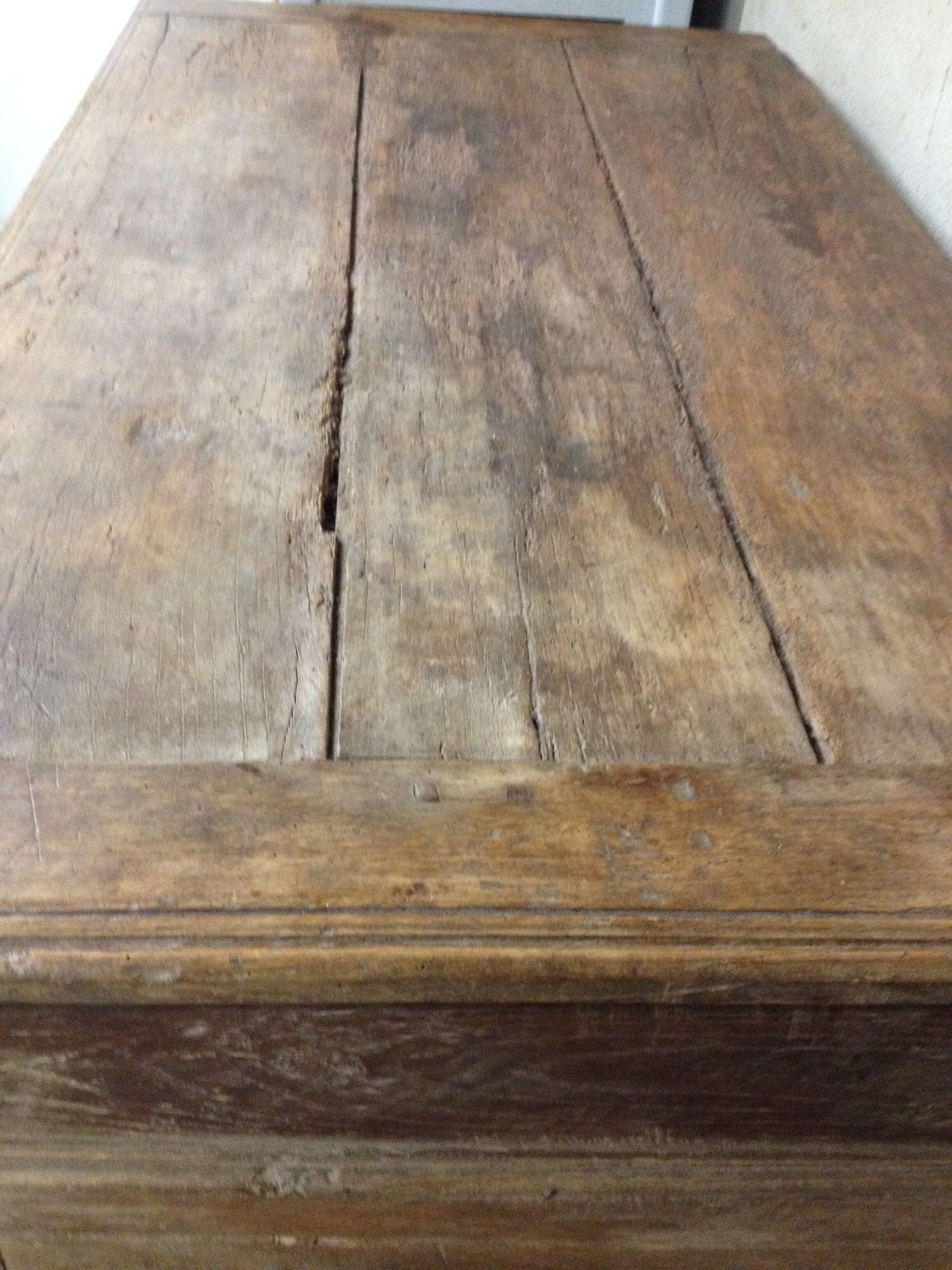 Very large old wooden chest