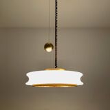 1 of 3 Awesome Adjustable Orion Glass Pendant Lamps from Staff