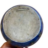 Late 19th century blue ceramic Méténier pitcher