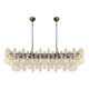 Contemporary Rectangular "Poliedro" Murano Glass Brunish Chandelier by Simo