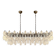 Contemporary Rectangular "Poliedro" Murano Glass Brunish Chandelier by Simo