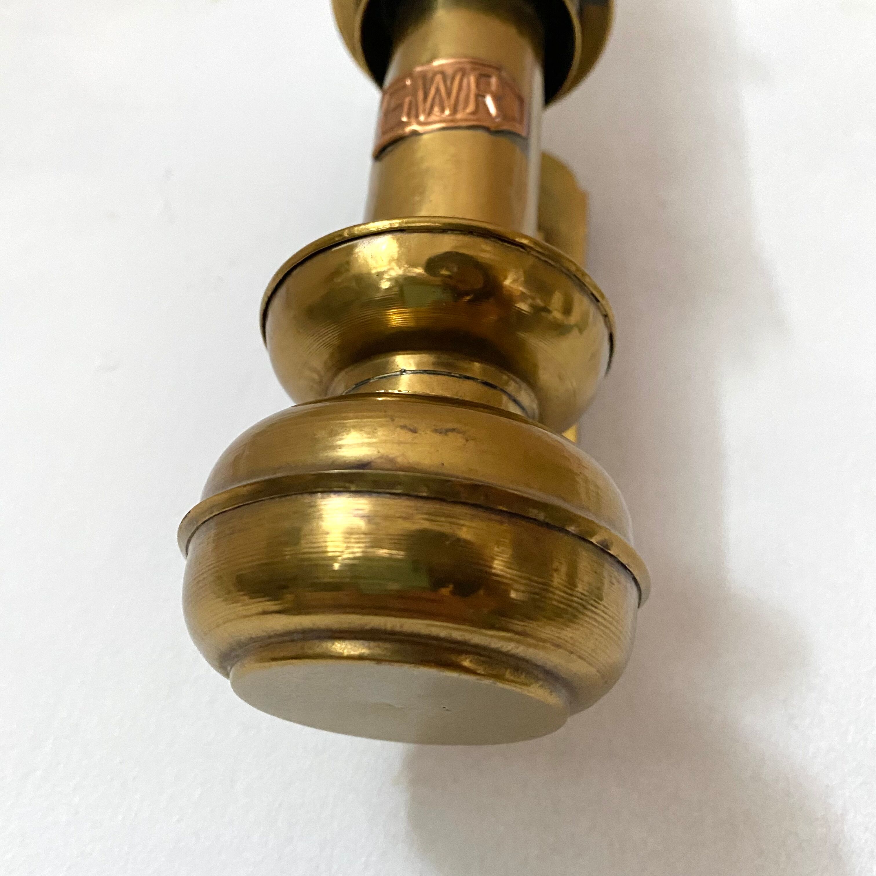 Antique brass train wall lamp