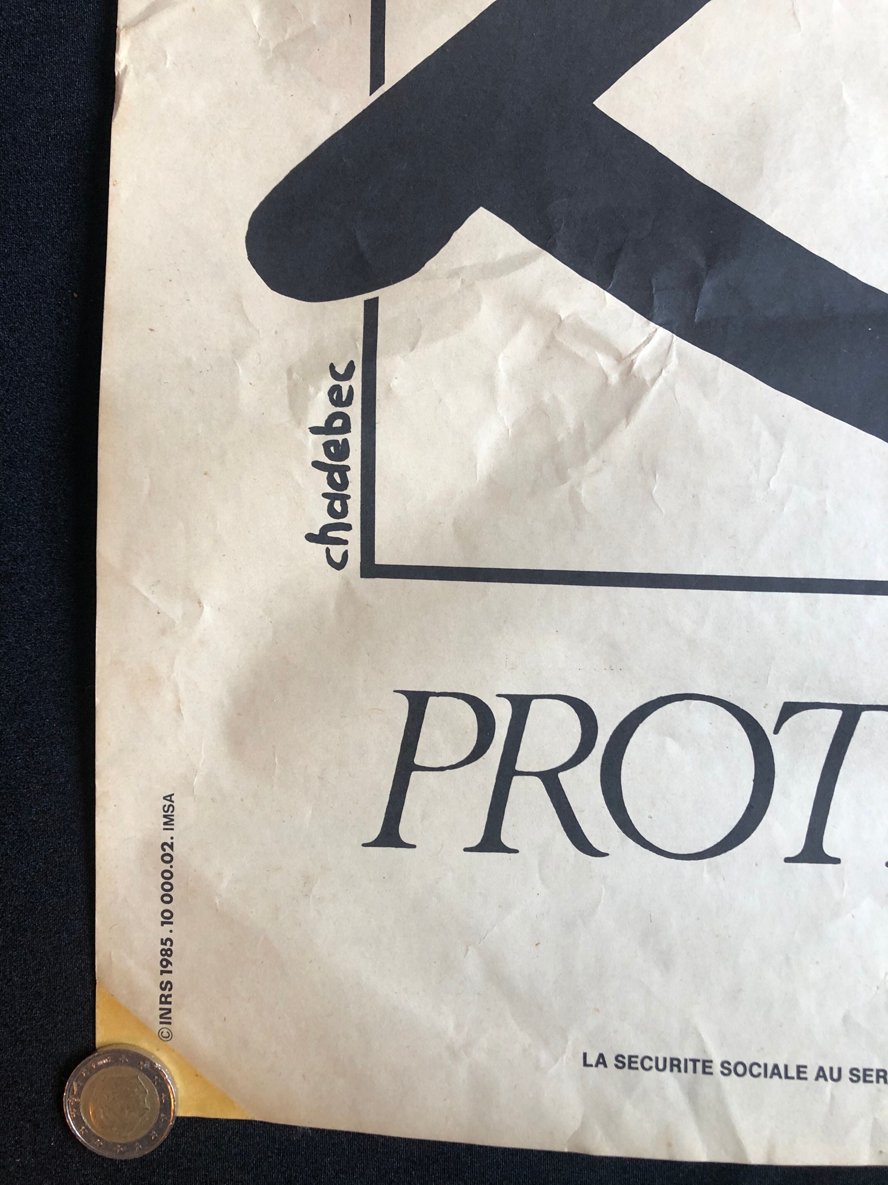 Old vintage poster B. Chadebec 1985