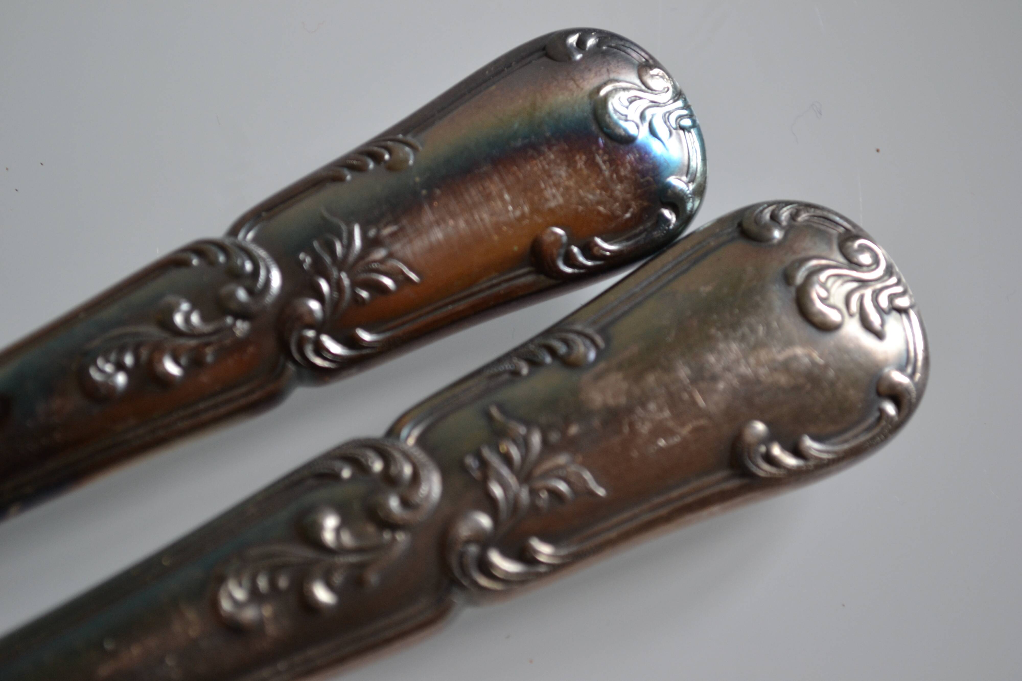 24 TABLE & DESSERT KNIVES SILVER METAL GOLDFORFER FRIONNET FRANCOIS LOUIS XV