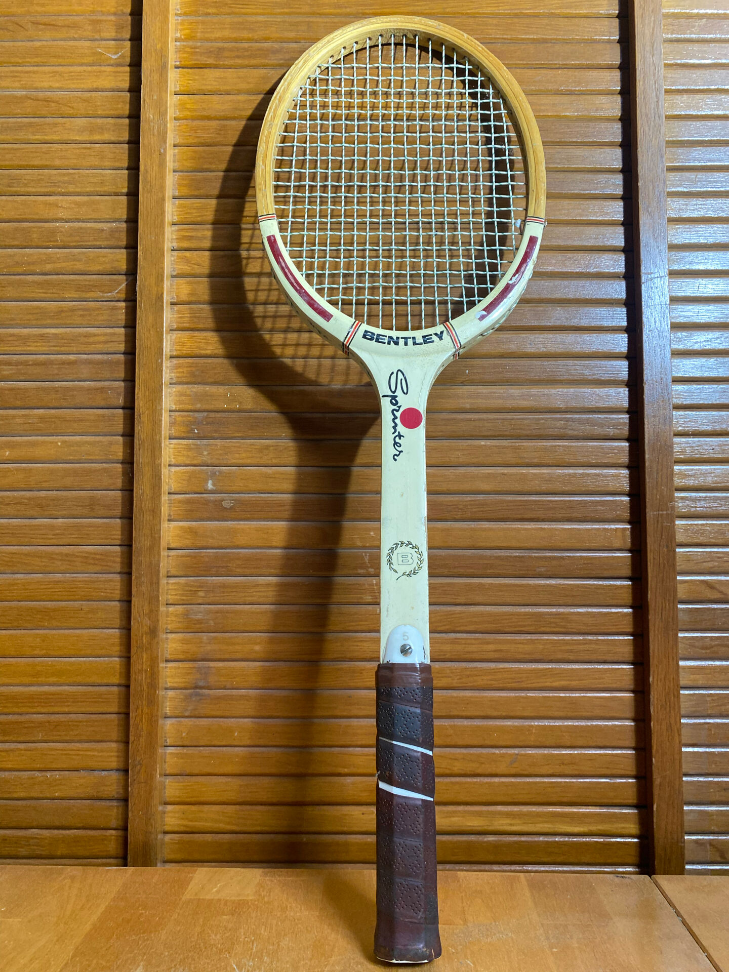 Vintage Wooden Tennis Racket BENTLEY Sprinter Sports #E216