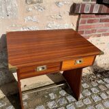 Bureau en bois (style bateau) finitions en metal