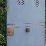 Antique H205xL103 curved iron gate door with mailbox