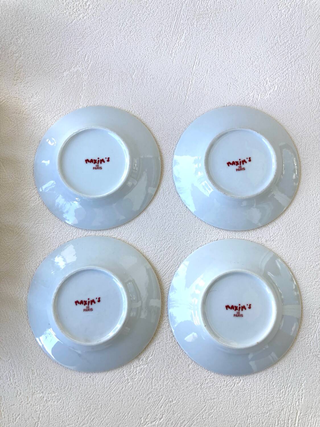 4 Maxim's de Paris coffee cups and saucers