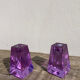 Pair of 1980 candle holders in blown glass