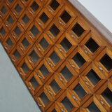 Vintage Dutch Oak Haberdashery Shop Cabinet / Vitrine, 1950s