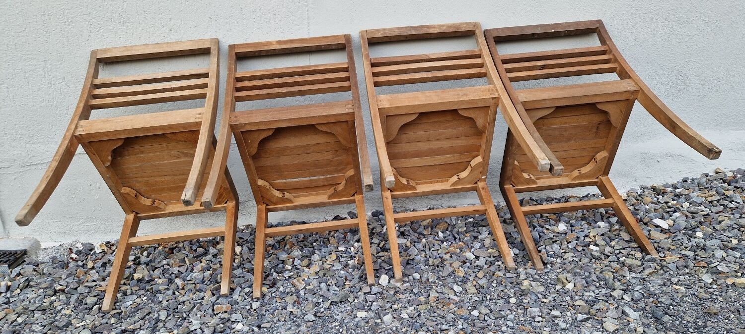 Set de 4 chaises  de sinistrés René Gabriel