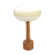 Lampe de table vintage base en marbre avec abat-jour en cuivre et en verre de lait