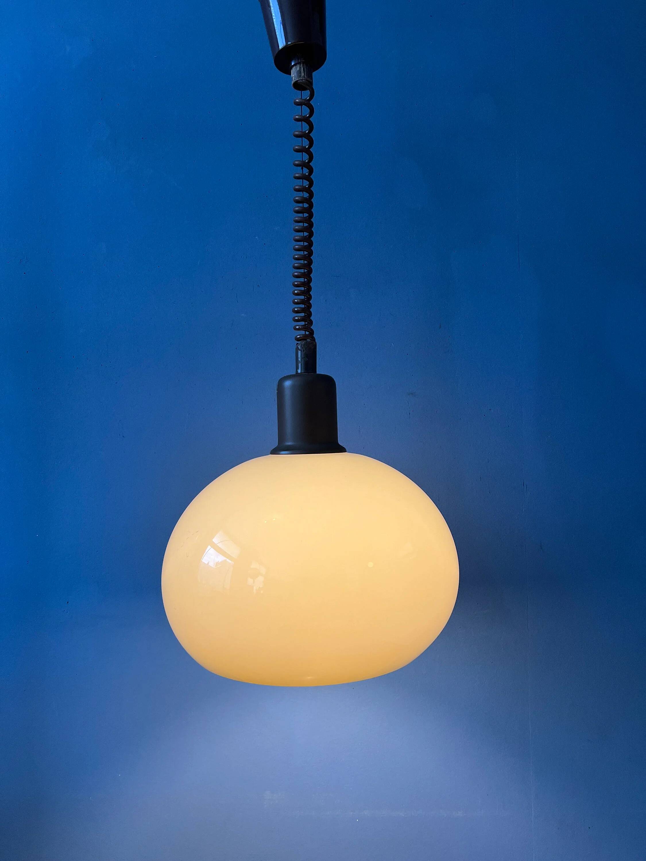 Vintage beige mushroom suspension in acrylic glass