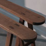 2 bancs de ferme en bois de cerisier