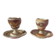 2 Henriot Bousquet Quimper egg cups from the 50s