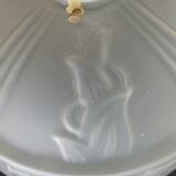 Lampshade/suspension/frosted opaline/vintage