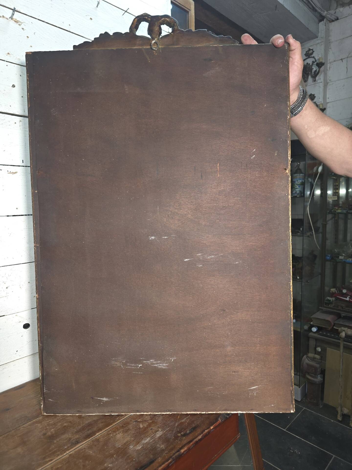 Miroir doré style Louis XVI