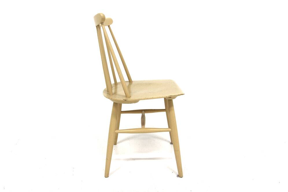 Set de 4 chaises "Fanett" en teck par Ilmari Tapiovaara, Suède, 1960