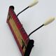 Vintage red Scottish coat rack from the 1970s.