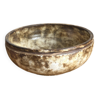 Large enamelled ceramic bowl signed A. Kostanda in Vallauris in perfect condition