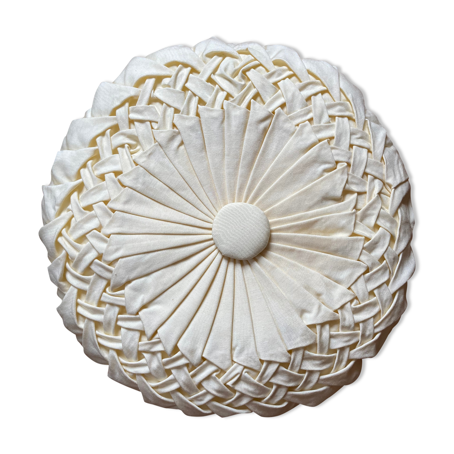 Cushion in beige fabric