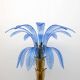 Mid-Century Modern Murano Glass and Brass Palm Tree Floor Lamp