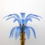 Lampadaire palmier en verre de Murano et laiton, style moderne du milieu du siècle